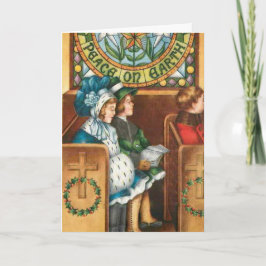 Weltfrieden Vintage Weihnachtskarte Feiertagskarte