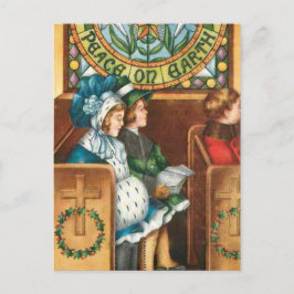 Weltfrieden-Vintage Weihnachtspostkarte Feiertagspostkarte