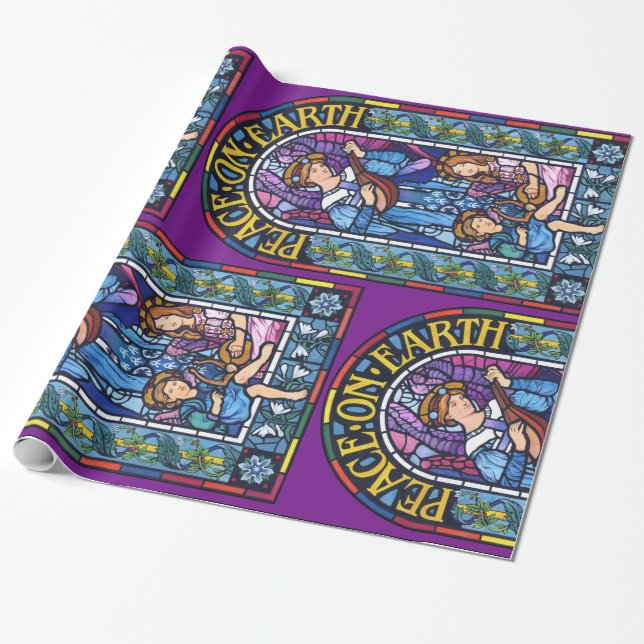 Weltfrieden Vorrasaelitfarbenes Glas Geschenkpapier (Ungerollt)