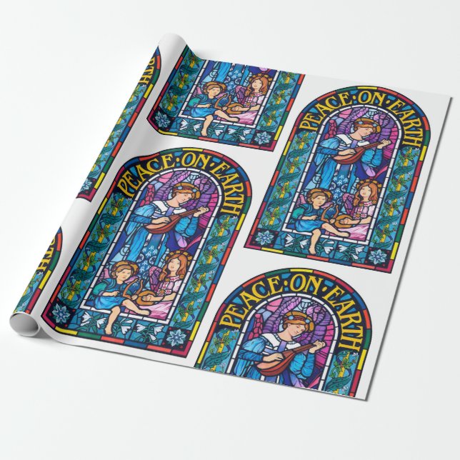 Weltfrieden Vorrasaelitfarbenes Glas Geschenkpapier (Ungerollt)