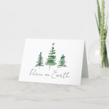 Weltfrieden Wasserfarbene Pinienbäume Foto