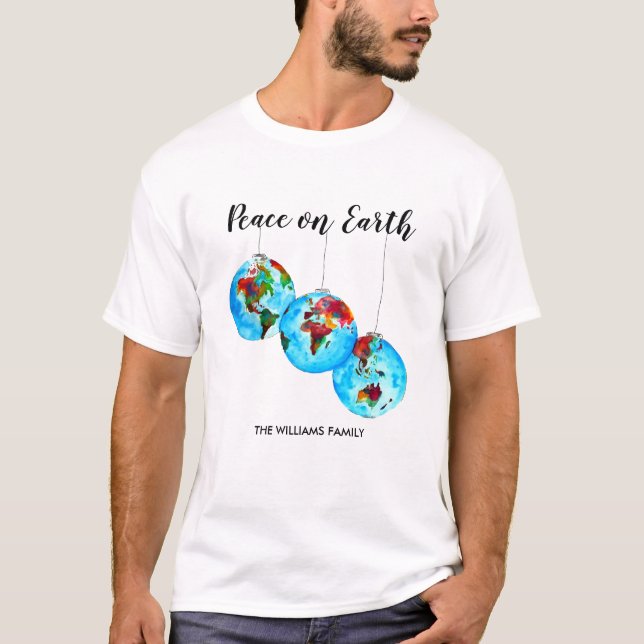 Weltfrieden Watercolor Hope Environment T-Shirt (Vorderseite)
