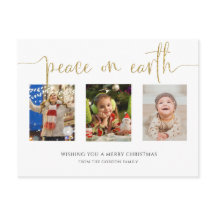 Weltfrieden Weihnachten 3 Foto Collage Glitzer