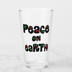 Weltfrieden Weihnachten Glas