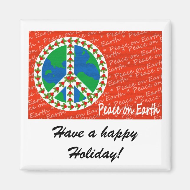 Weltfrieden Weihnachten Magnet (Vorne)