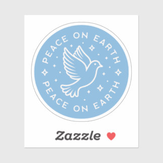 Weltfrieden Weihnachts christliches Mädchen Aufkleber