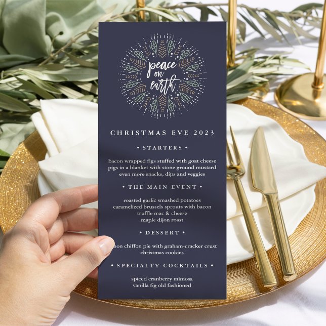 Weltfrieden | Weihnachtsabendmenü Menükarte (Von Creator hochgeladen)
