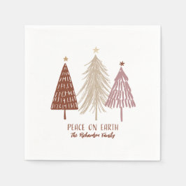 Weltfrieden Weihnachtsbaumen Feiertag Serviette