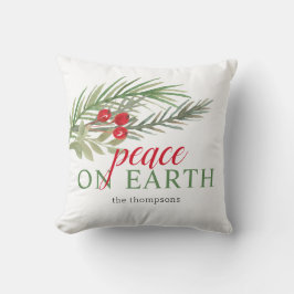 Weltfrieden Weihnachtsgrün Kissen