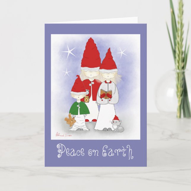 Weltfrieden Weihnachtsgrußkarten Feiertagskarte (Vorderseite)