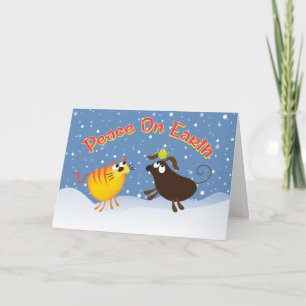 Weltfrieden Weihnachtskarte Feiertagskarte