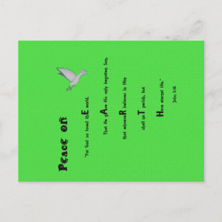 Weltfrieden Weihnachtspostkarte Feiertagspostkarte