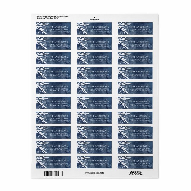 Weltfrieden - WeihnachtsRücksendeadressen-Aufklebe (Vorne)