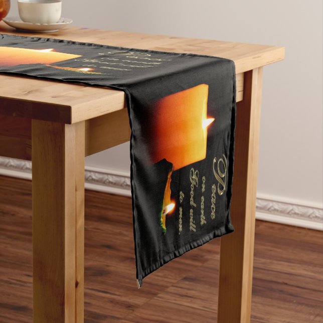 Weltfrieden-Weihnachtstabellen-Läufer Kurzer Tischläufer (Beispiel)