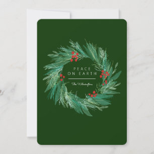 Weltfrieden Wreath Weihnachtskarte Feiertagskarte