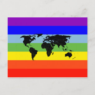 Weltfriedenflagge Postkarte