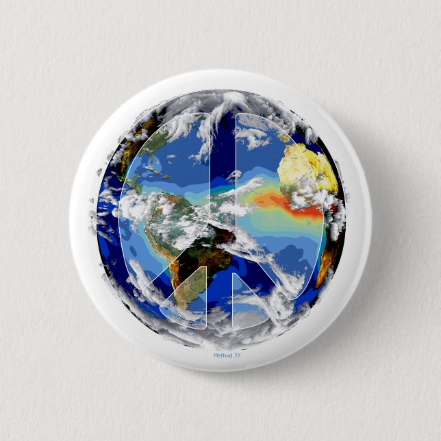 Weltfriedens-Button Button (Vorderseite)