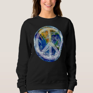 Weltfriedensbewusstsein Menschlichkeit Liebe & Kin Sweatshirt