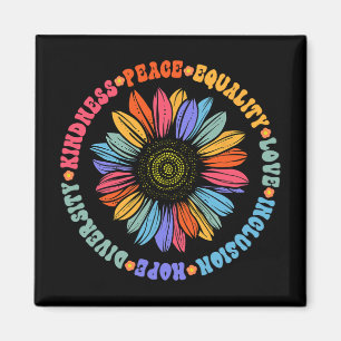 Weltfriedensstifter Sonnenblumenblumengestelle Magnet