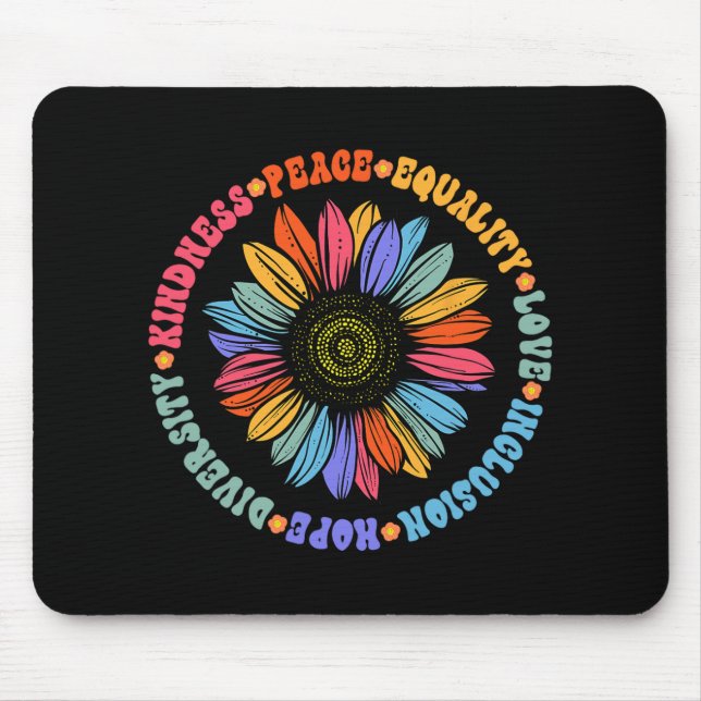 Weltfriedensstifter Sonnenblumenblumengestelle Mousepad (Vorne)