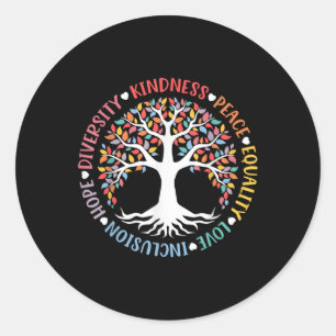 Weltfriedensstifterin Retro Women Men apparel Kind Runder Aufkleber