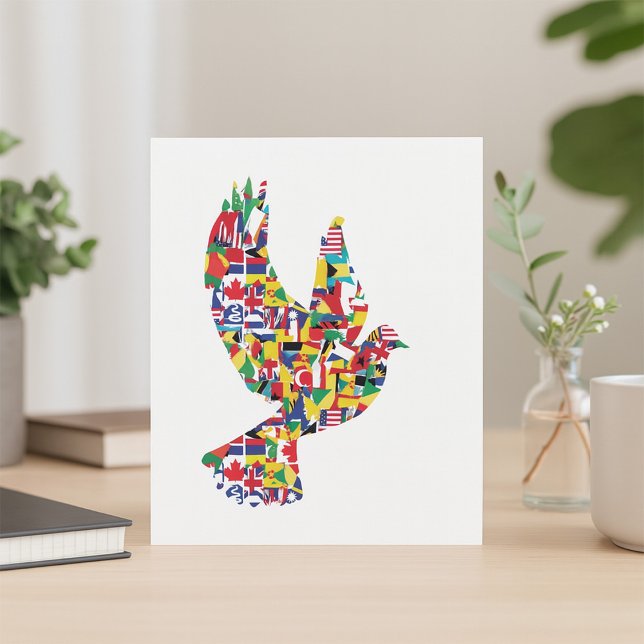 Weltfriedenstove aus internationalen Flaggen Einladung (Von Creator hochgeladen)