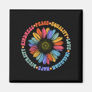 Weltfriedensunterstützer Sonnenblumen-Blumenoutfit Magnet