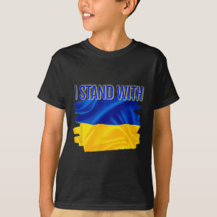 Weltfriedensunterstützung Ukrainische Flagge Ich s T-Shirt
