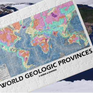 Weltgeologische Provinzen (Weltkarte Geologie) Puzzle