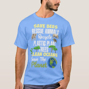 Weltgeschenk für den Planeten Erde Ozeane gerettet T-Shirt