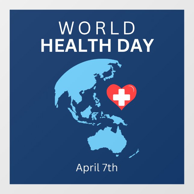 Weltgesundheitstag, 7. April Fensteraufkleber (Blatt)