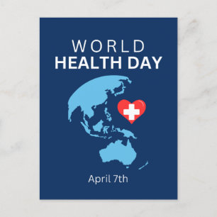 Weltgesundheitstag, 7. April Postkarte