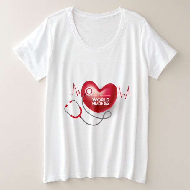 Weltgesundheitstag plus T - Shirt (Design vorne)