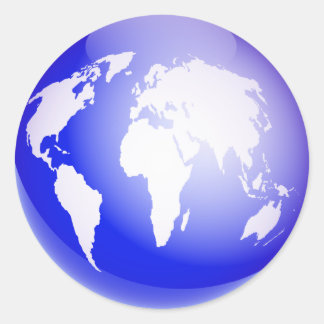 Weltglobe Runder Aufkleber