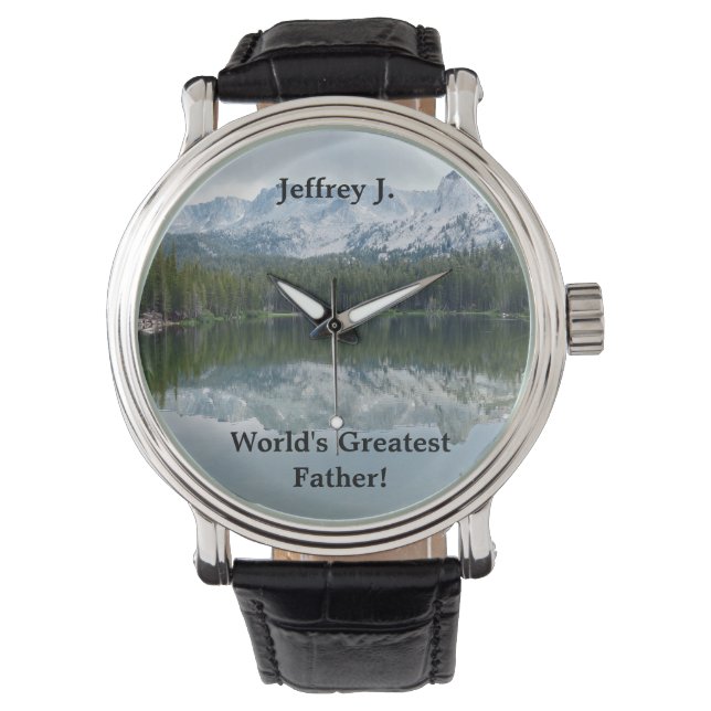 Weltgrößte Father Wrist Watch, Lake Mountain Armbanduhr (Vorderseite)
