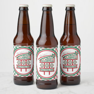 Weltgrößter Geburtstagsparteitag Bierflaschenetikett