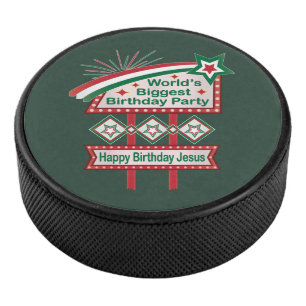 Weltgrößter Geburtstagsparteitag Eishockey Puck