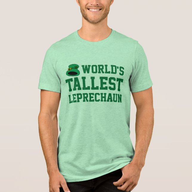 Weltgrößter Leprechaun Funny St Patricks Day Tri-Blend Shirt (Vorderseite)