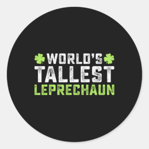 Weltgrößter Leprechaun St Patrick's Day Heiliger Runder Aufkleber