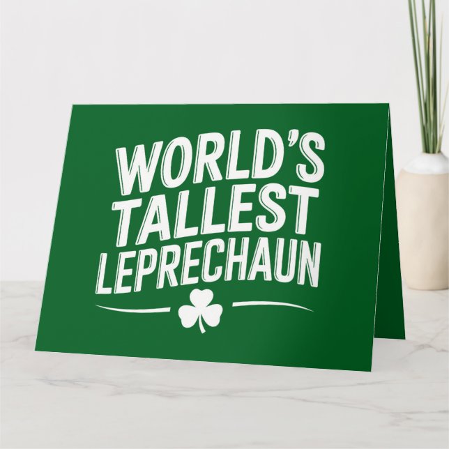 Weltgrößter Leprechaun St. Patrick's Day Karte (Vorderseite)
