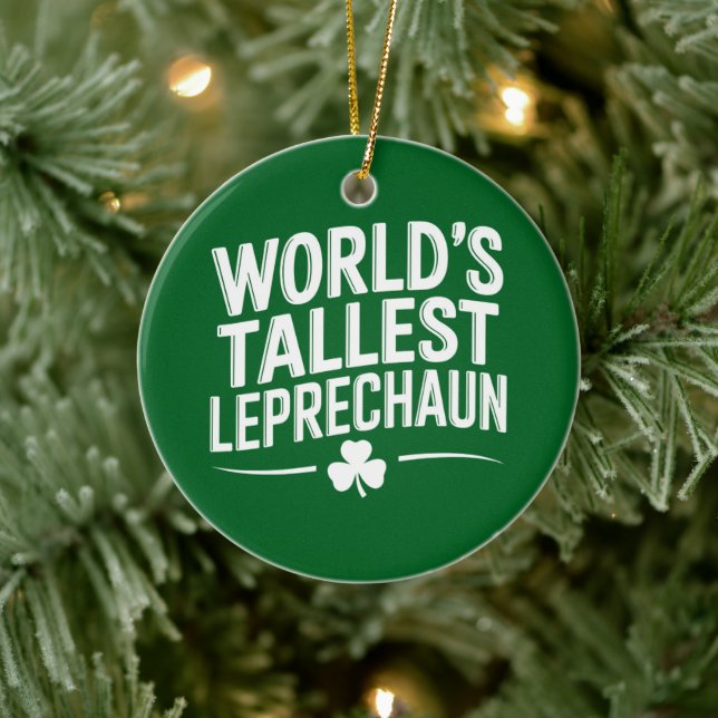 Weltgrößter Leprechaun St. Patrick's Day Keramik Ornament (Baum)
