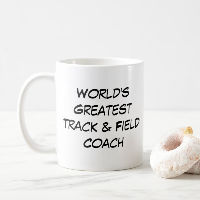 "Weltgrößter Trainer für Track & Field" Kaffeetasse (Mit Donut)