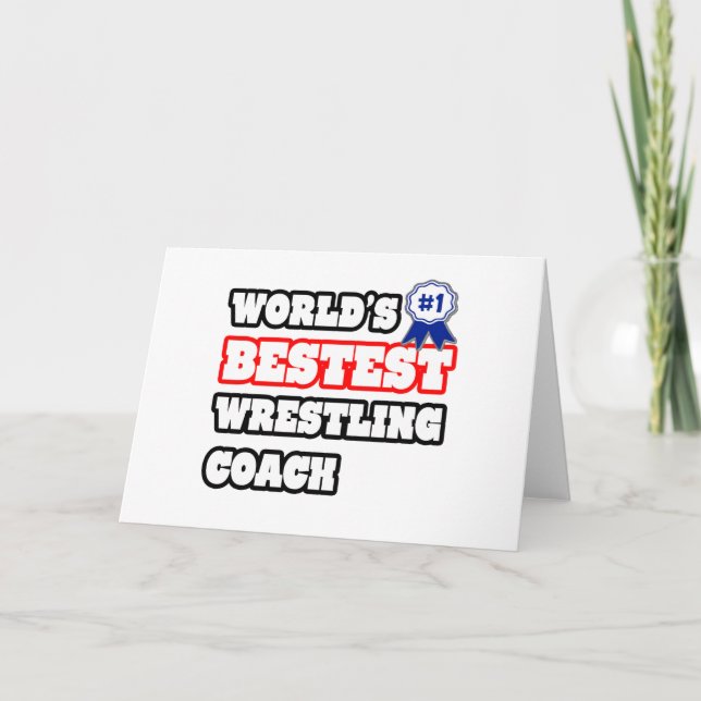 Weltgrößter Wrestling-Coach Karte (Vorderseite)