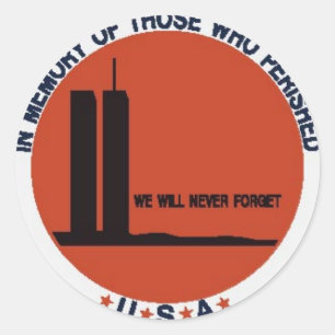 WELTHANDELSZENTRUM 9/11 RUNDER AUFKLEBER