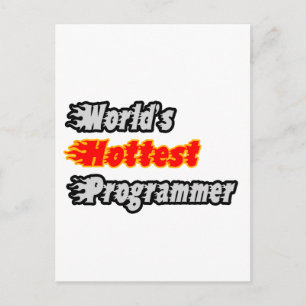 Weltheißer Programmierer Postkarte