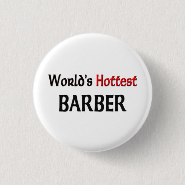 Weltheißester Friseur Button (Vorderseite)