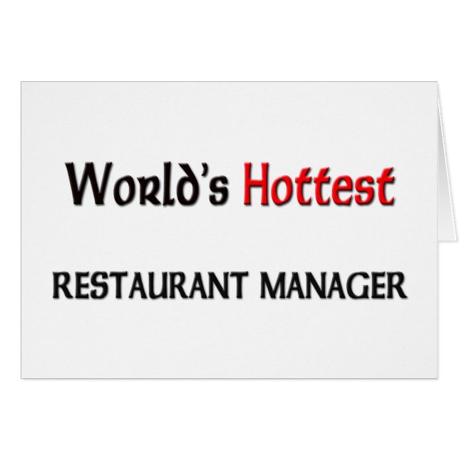 Weltheißester Restaurant-Manager (Vorderseite (Horizontal))