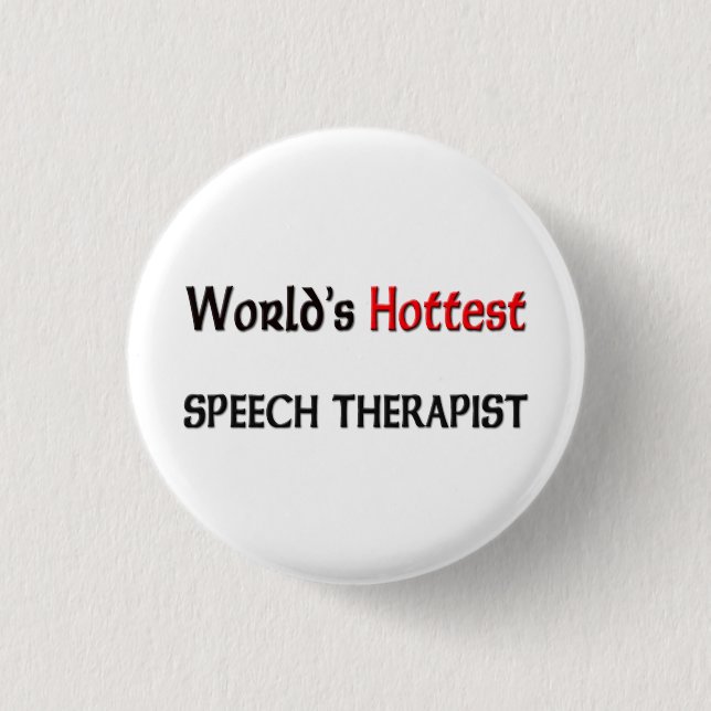 Weltheißester Sprache-Therapeut Button (Vorderseite)