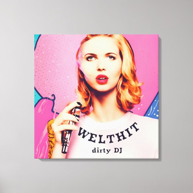 WELTHIT, blond Ladies  - Pop Art Serie Leinwanddruck (Vorderseite)
