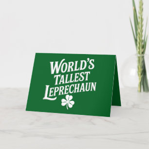 Welthöchster Leprechaun irischer St. Patrick's Day Dankeskarte